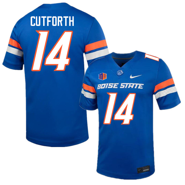 Max Cutforth Jersey, Boise State Broncos #14 Max Cutforth Football Jersey College Uniforms-Blue